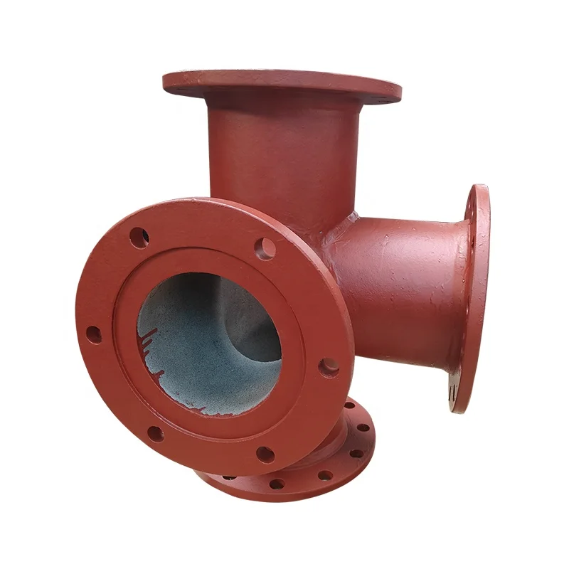 GOST 5525-88 Ductile Iron Flanged Pipe Fitting All Flanged Tee Fire Support