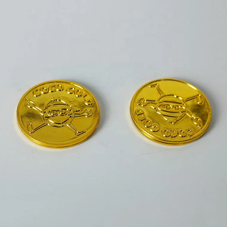 Factory supply plastic pirate game gold coin