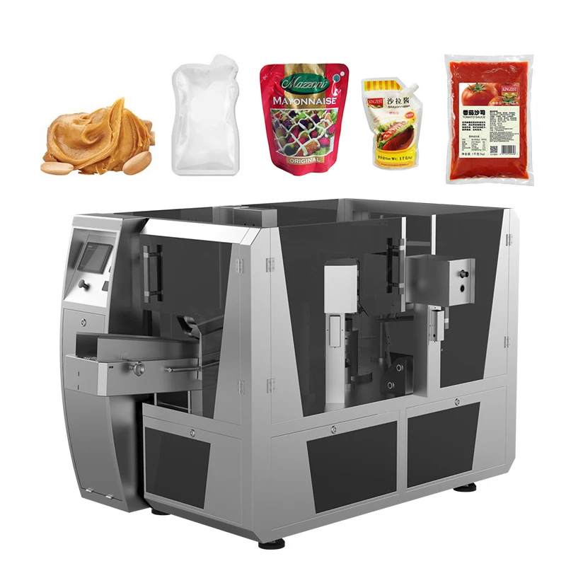 Linpack premade bag automatic mayonnaise fill seal packing machine