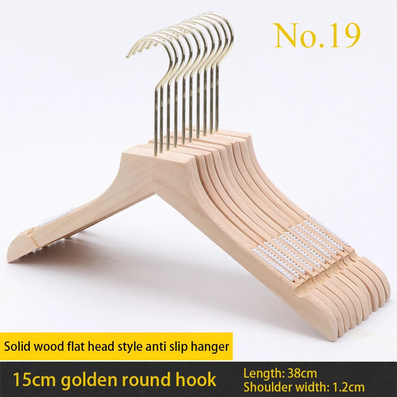 custom logo cloths clothing pants shirt solid wood hangers men suit coat luxury non slip black white wooden hangers for clothes