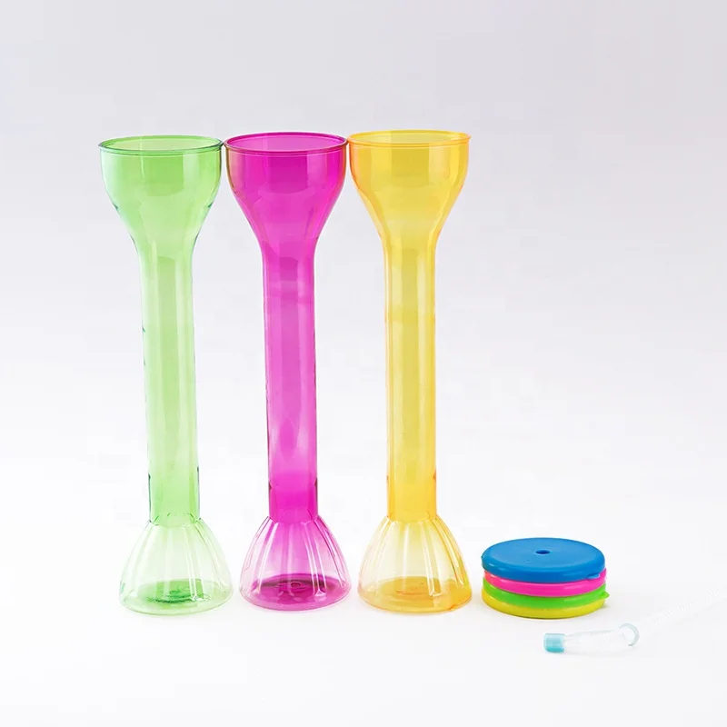 Creative PET Food Grade Plastic cup Disposable Dumbbell Design Cold Drink Juice Milk Tea Cup for Gift