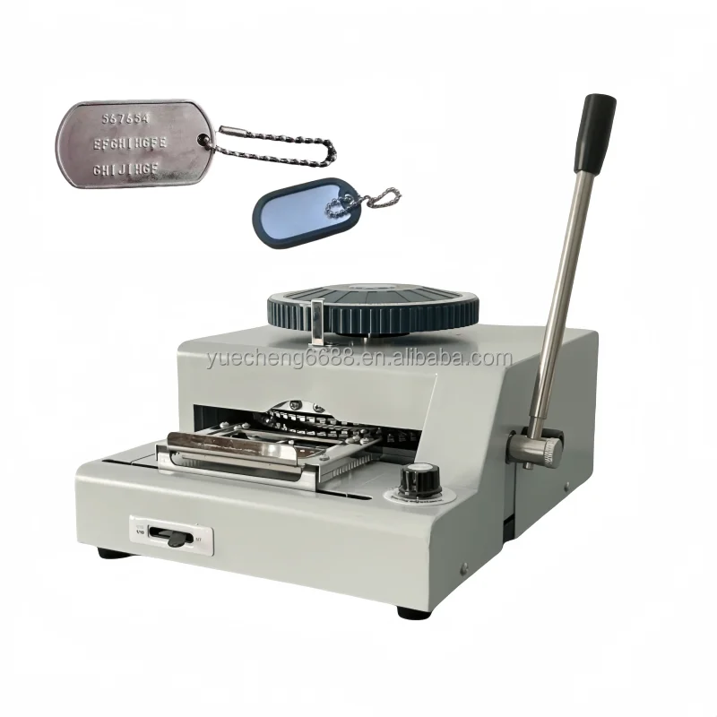 Manual 72 Character Code Pvc Card Embosser Plastic Credit Id Plate Code Embossing Machine