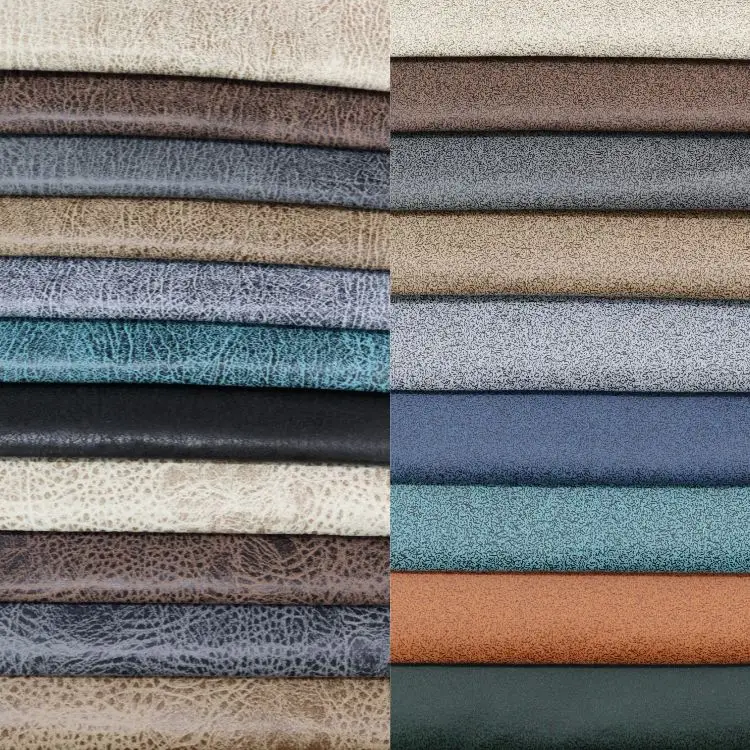 Shaoxing wholesale leather looking fabric for sofas upholstery