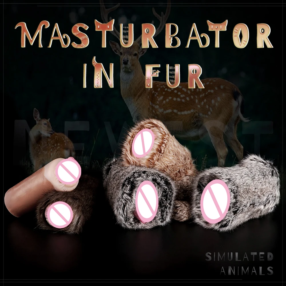 Masturbation Cups Sex Dolls Plush Sex Toys for men Liquid Silicone 600g 17cm 4styles Novelty Simulation Dogs Horse Animal Vagina