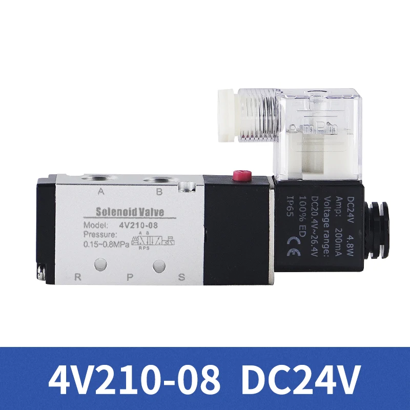 Пневматический электромагнитный клапан Airtac типа 4V210 Serise 5/2 Way 4V210-08 4V110-06 4V310-10