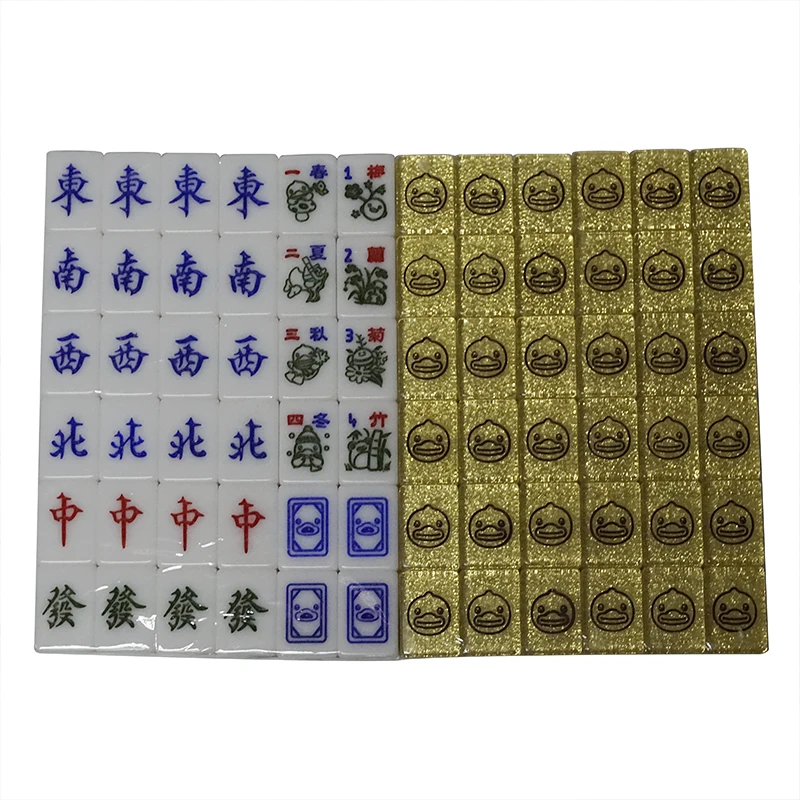 Custom Acrylic Mahjong Tiles Set Box Pusher Rack Table Game Entertainment Travel Mahjong