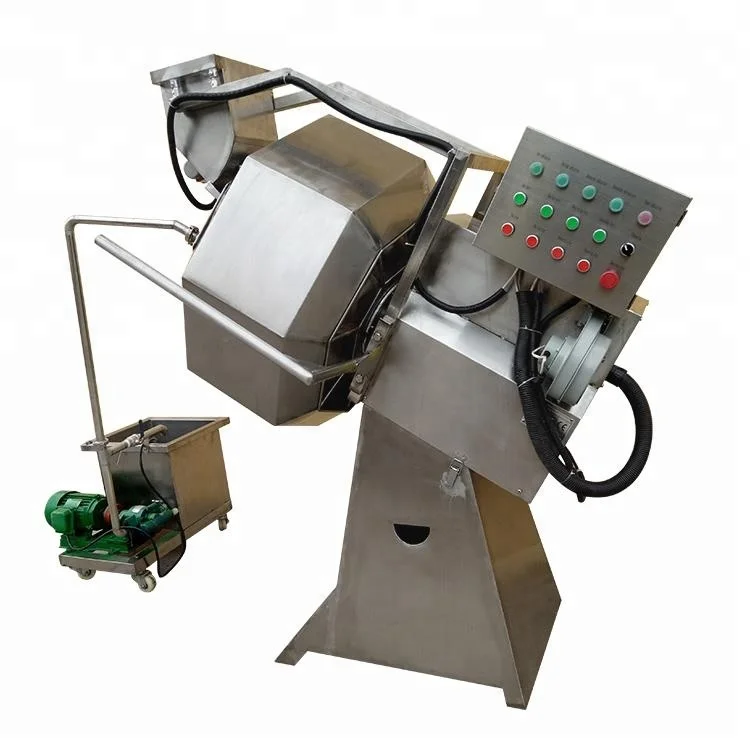 Fried Food beans peanuts Potato Chips Snacks sausage automatic mixing Seasoning flavoring Machine
