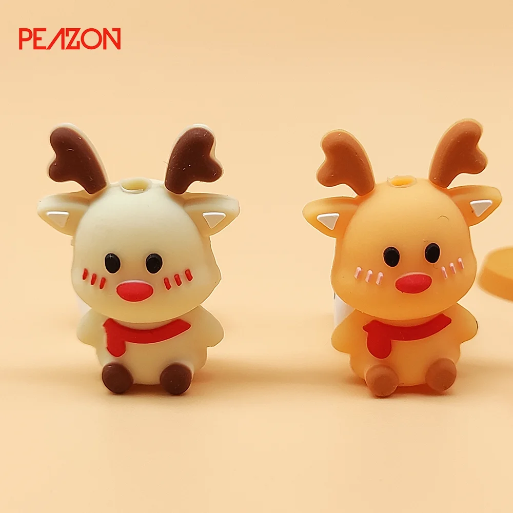 New Styles Silicone Bead Pen Manufacturer Customized Baby Chew Diy Baby Teething Character 3d Focal  Beads