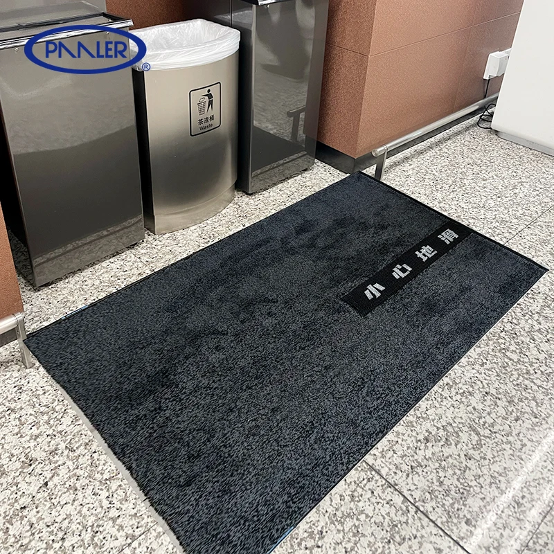 Wholesale Durable Office Hotel Elevator Customized Printing Logo Anti-slip Rugs Doormat Floor Matting Door Flooring Mat