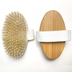 China Best High Quality Eco Friendly Natural Bamboo Dry Skin Body Spa Bath Brush