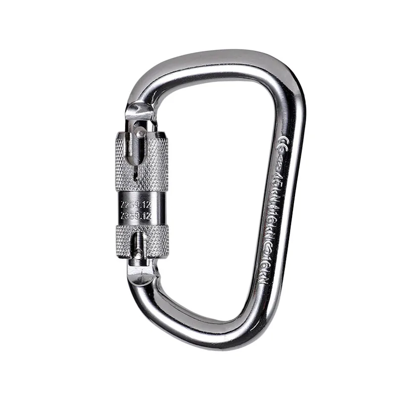 Стальной карабин, 9000 фунта автоматического закрывания/блокировки двери (3/4 дюйма открытия), серебристый, 45KN Высокое напряжение