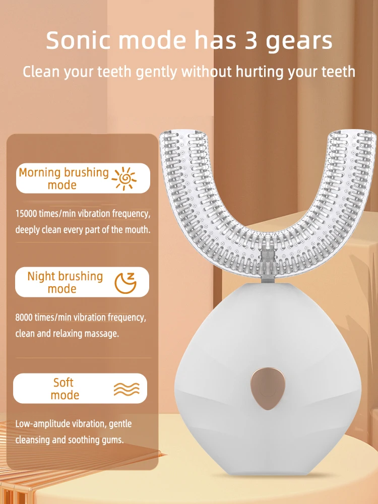 Simple Texture Innovative Modern U Shape Adult Toothbrush Electric For Sale