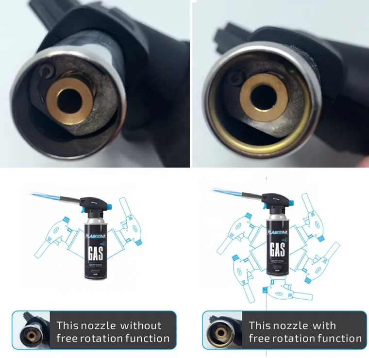  Free Rtation Portable Flamethrower Flame Butane Gas Blow Welding Torch Spray