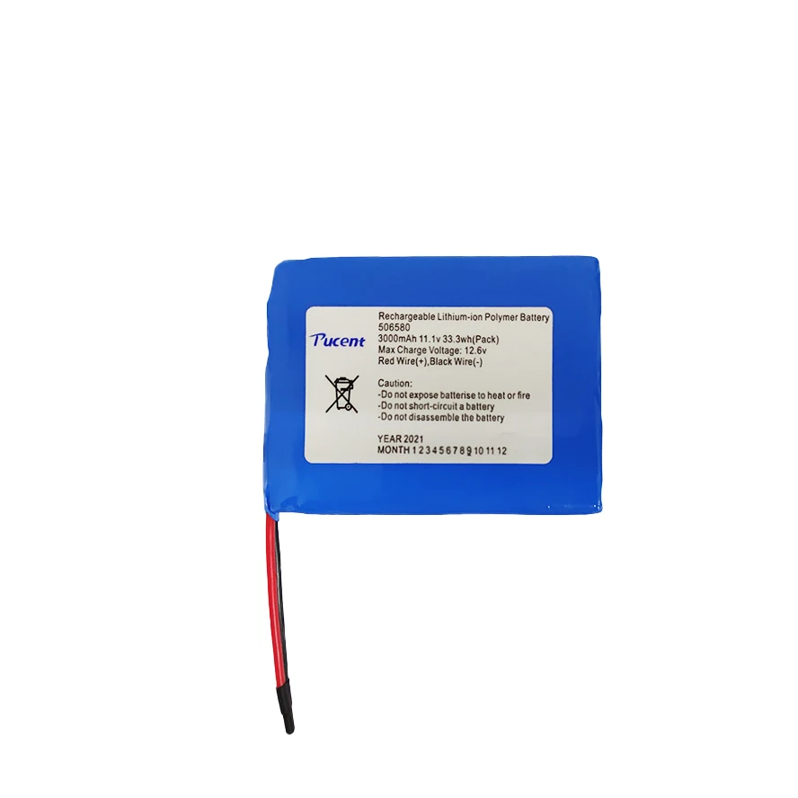 High Capacity 6s 11.1v Lipo Battery Lithium Ion Ebike Battery Pack 506580 3000mah Electric Bike Battery