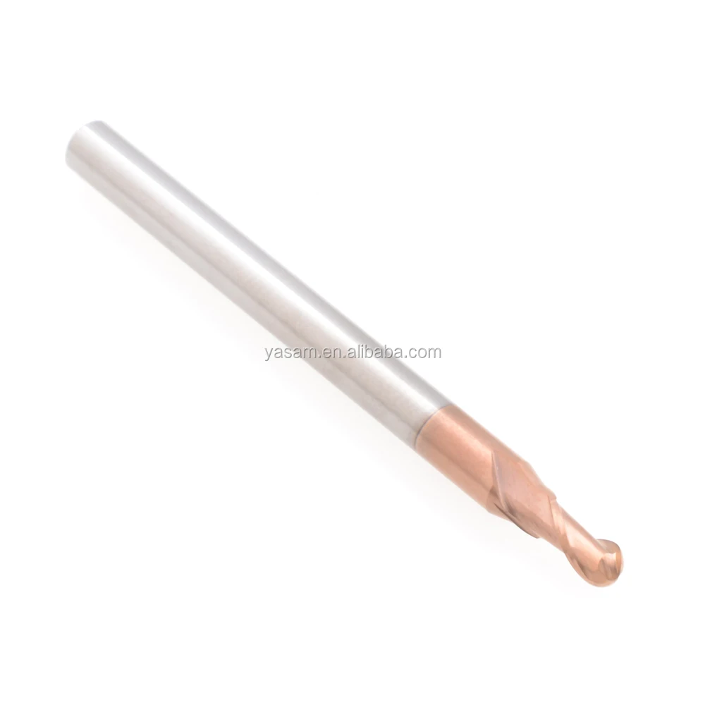 SLONS S100 for steel under 55HRC R0.5mm R0.75 R1mm R1.25 R1.5 R2 CNC milling cutter Tungsten solid carbide ball nose end mill