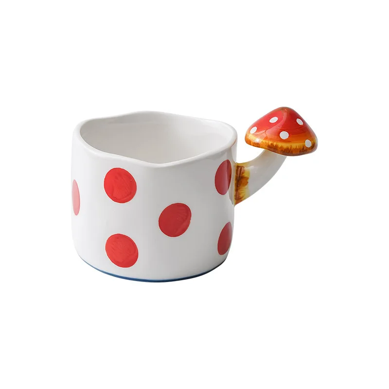 Modern Creative Fairy Tale Style Mushroom Theme Ceramic Teapot Saucer Mug Set