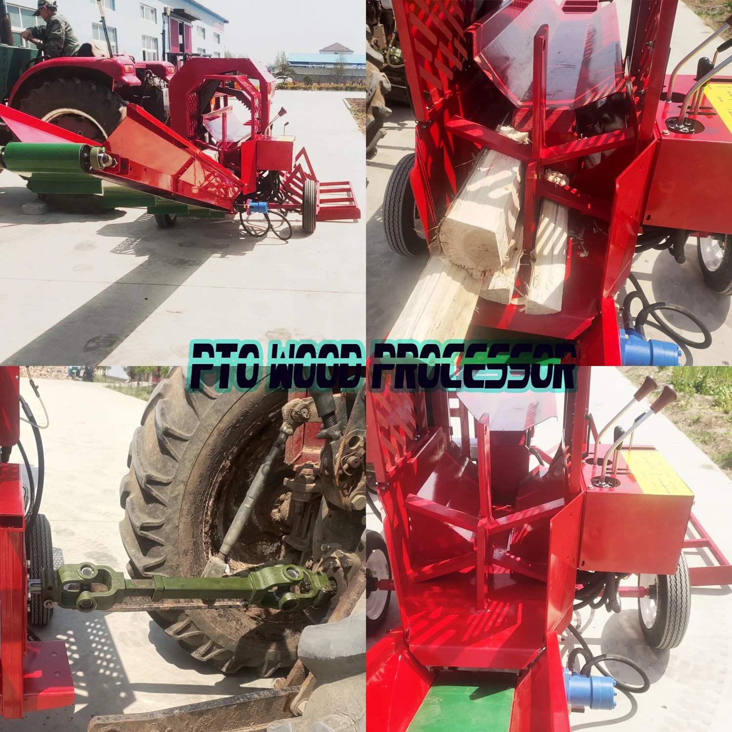 diameter 500mm Tractor attachment wood saw machine with liftter/ chain table power off PTO