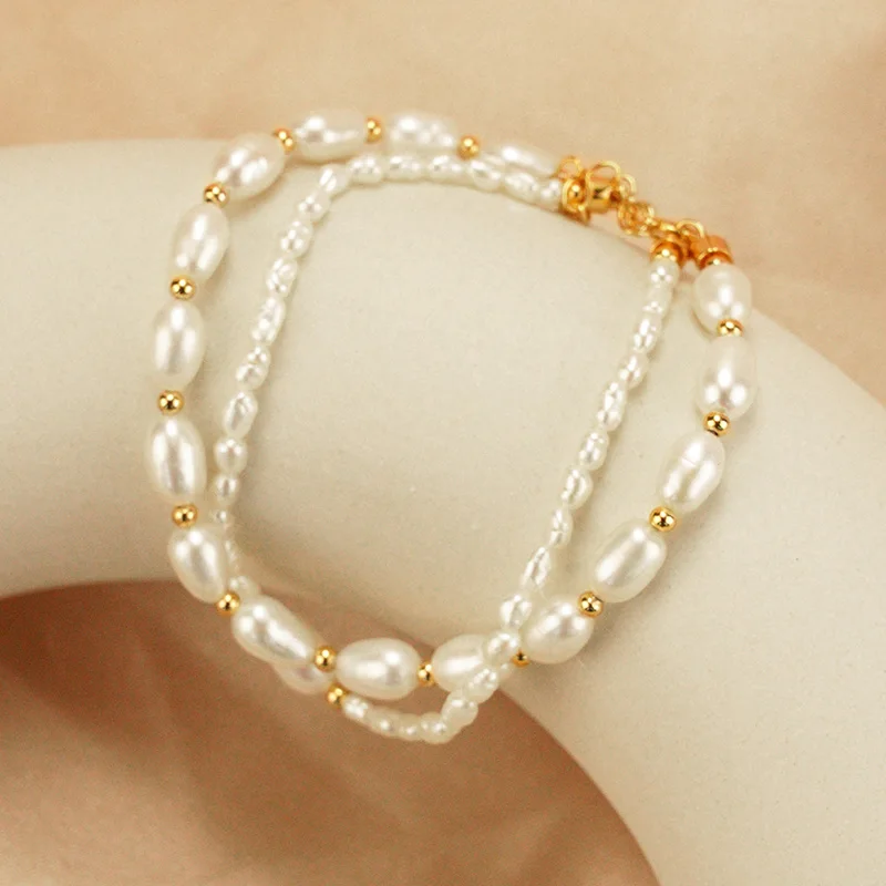 925 Sterling Silver Pearl Unisex Trendy Rhodium Plated Jewelry for Wedding Party and Gift