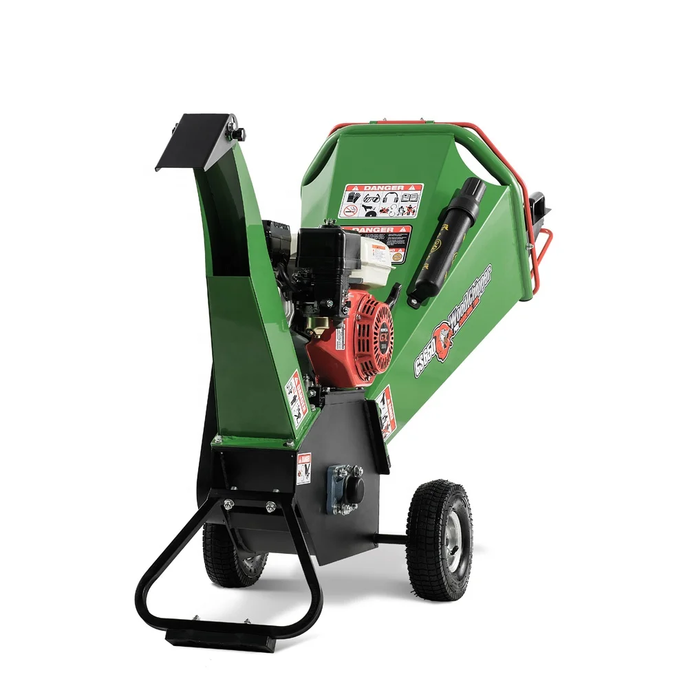 4 дюйма Емкость 6.5hp бензиновый двигатель работает woodchipper дробилка для древесных отходов двора