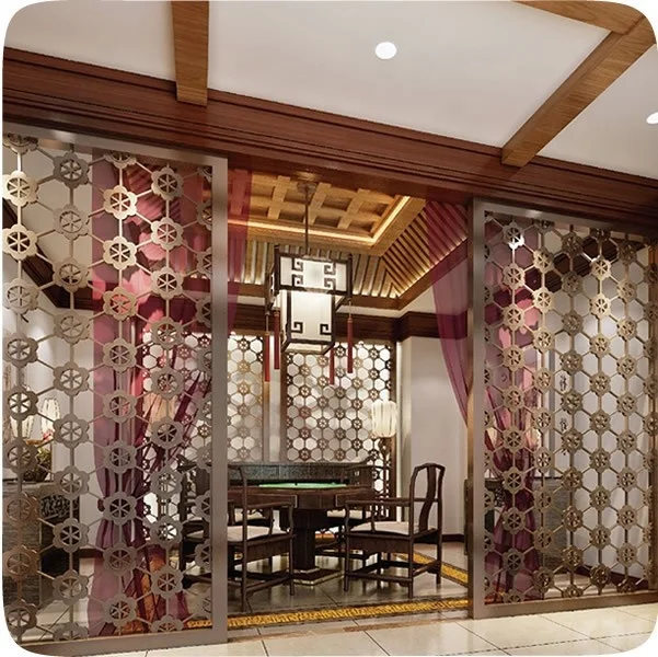 Damp-proof Decorative Stainless Steel Home Room Divider Partition Metal Screen Panel