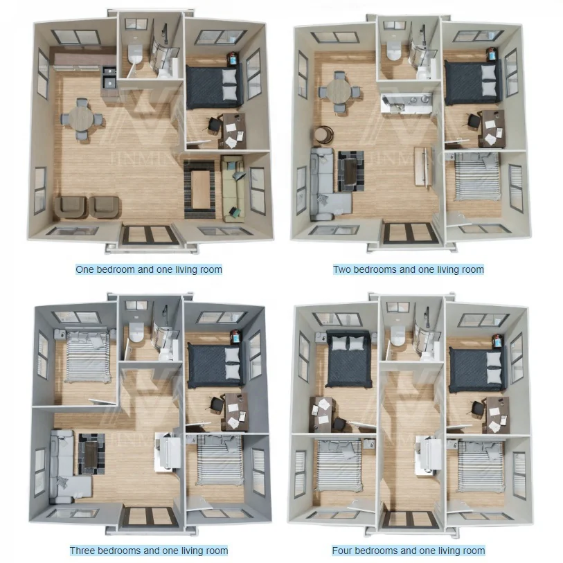 Factory Custom 20ft 40ft Easy Folding Expandable Container House On Wheels 3 Bedroom Mobile Foldable Prefab Home For Sale Usa