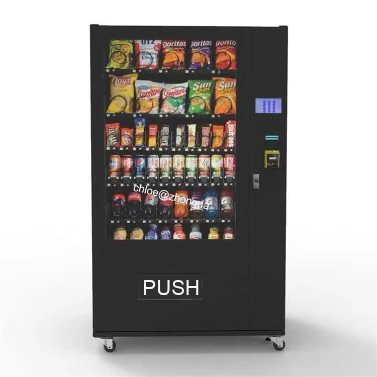 Zhongda Factory For gym Customized Drink and Snacks Automatic Vending Machine  refrigerator maquina expendedora