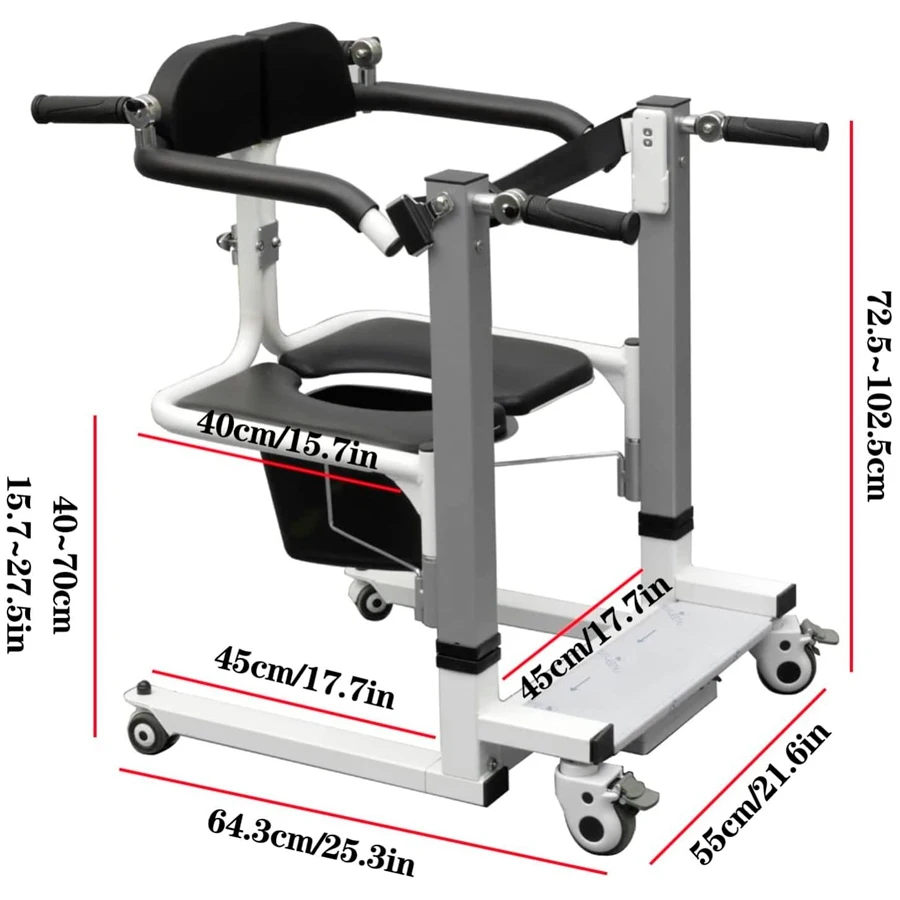 Multifunction Lift Patient Transfer Chair for The Disabled and The Elderly aids for Personal Hygiene and for Bathroom wheelchair