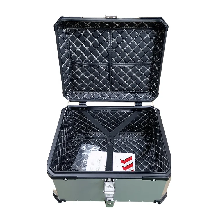 100L Black X Design F2-MOTO Motorbike Tail Box Light Aluminum Top Case New Electric Motorcycle Scooter Delivery Box