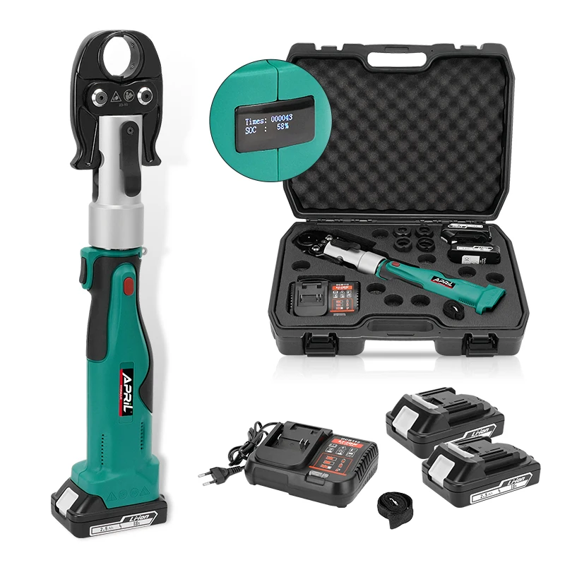 CH-1332 High Power Hydraulic Mini Battery Powered Pipe Crimping Tool Li-ion Rechargeable Tool Stainless Steel Pipe Crimper