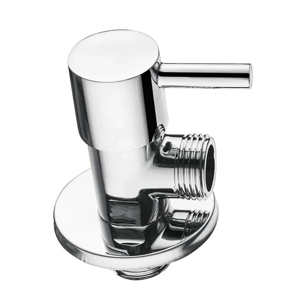 Kitchen Bathroom Corner Control Polished Chromed Luxury Brass Angle Valve  quarter turn 1/2 Inch SQ03-016