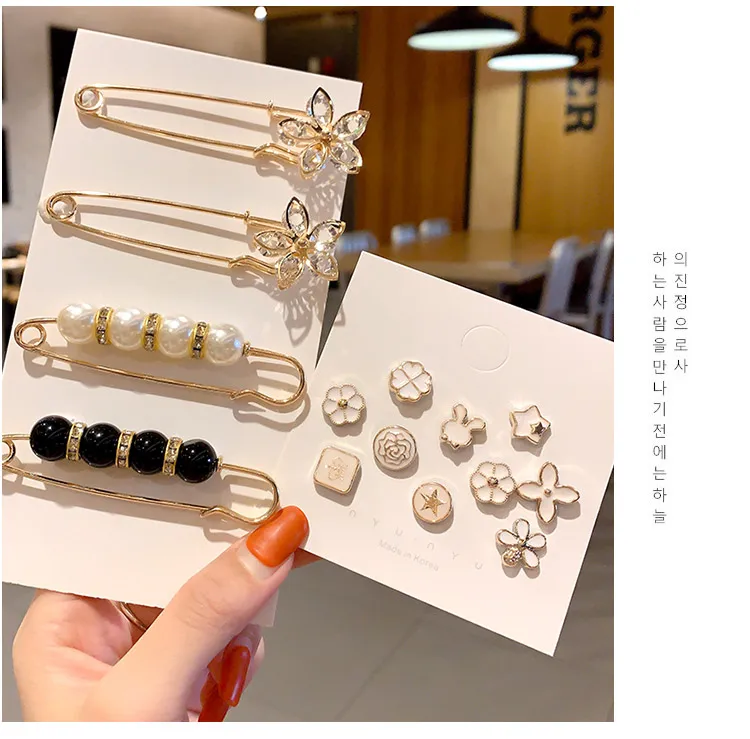 Fashion genuine Pearl Brooch Jewelry custom design lapel pin change small waist brooch for women