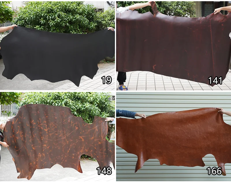  Полностью зернистая натуральная кожа CowHides Crazy Horse коровья