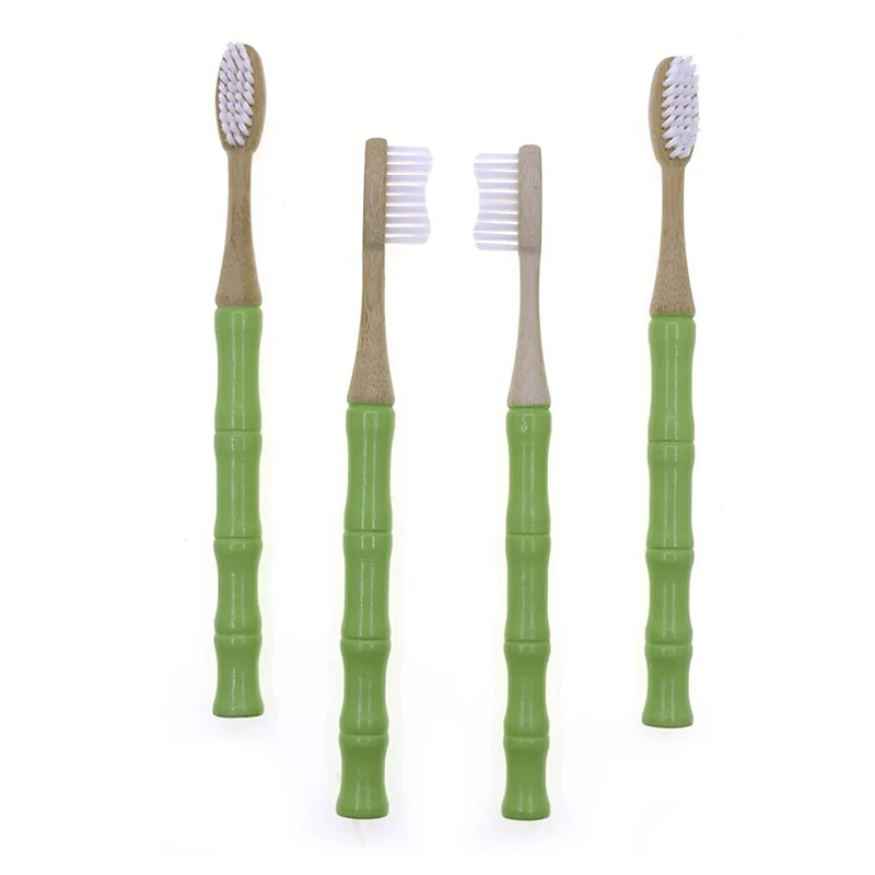Chinese factory wheat straw portable bamboo nano whitening biodegradable wooden toothbrush