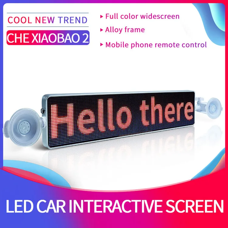 With voice function LED full-color sign WIFI programmable car display