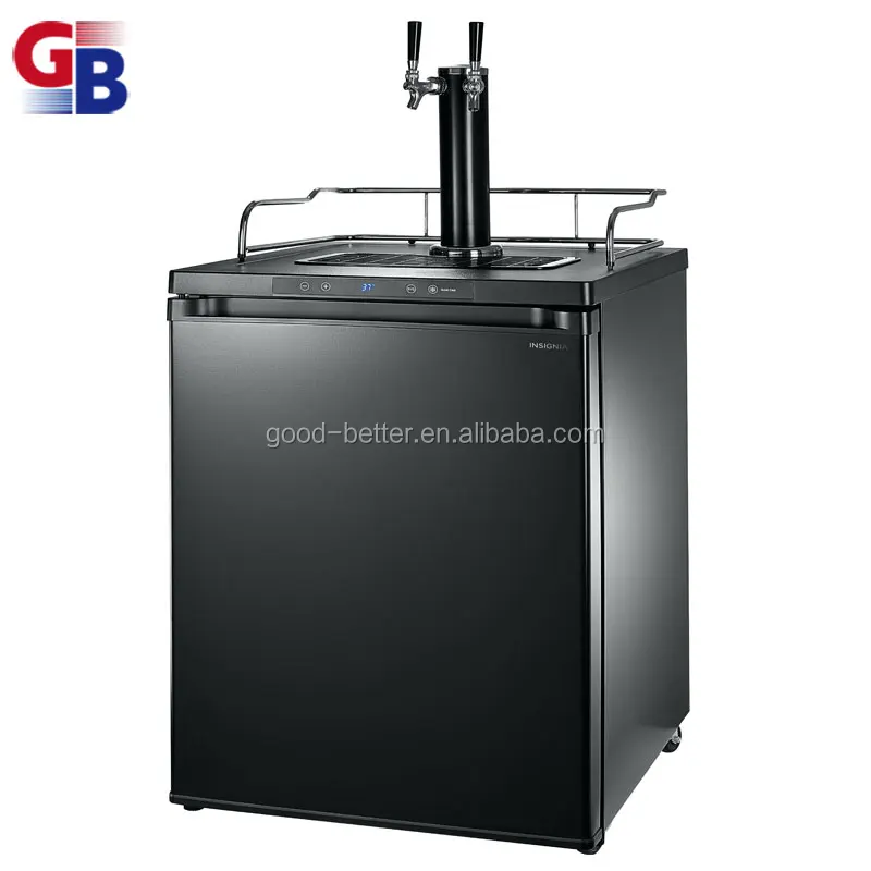 GB1030327 New model 6.0 cubic feet Black color three taps Beer ball lock keg kegerator with digital display