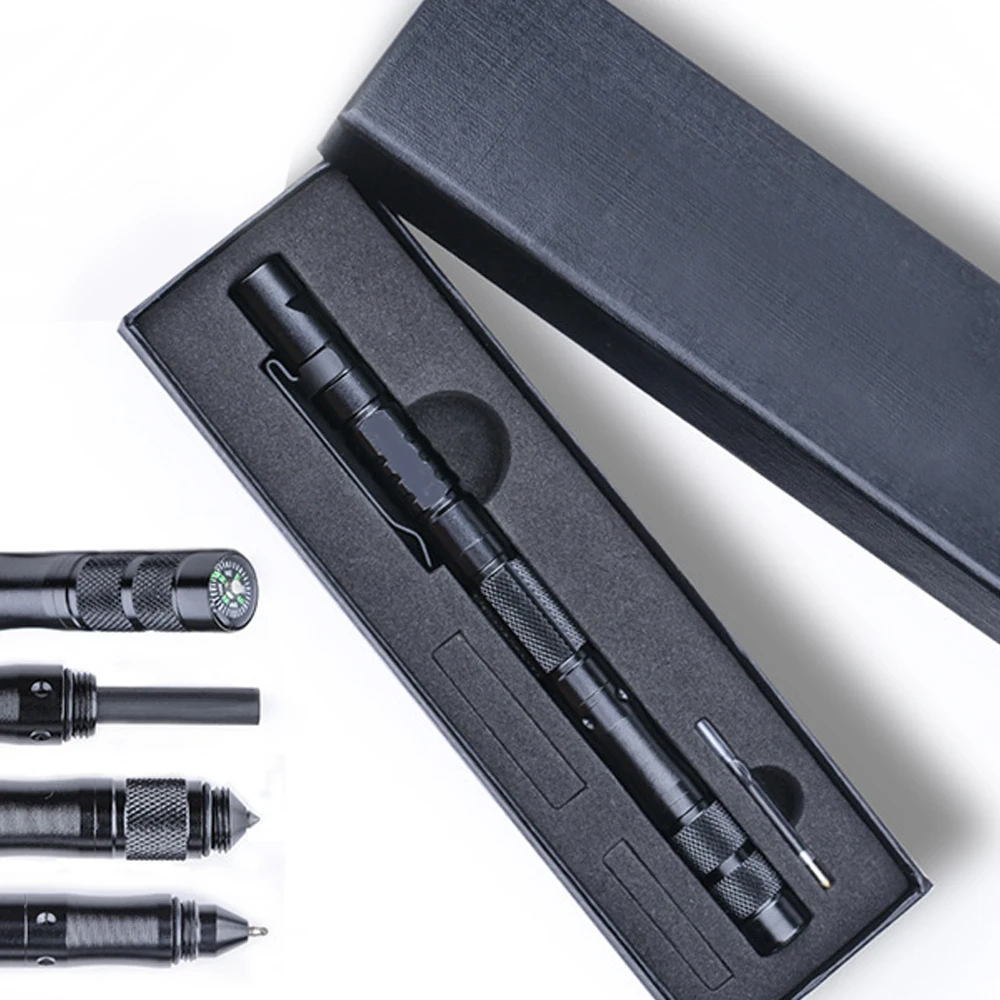 Multi-Function Rotating Unisex Tool Pen Window Glass Metal Ballpoint Outdoor Self Defense Weapons Tactical Pen Emergency
