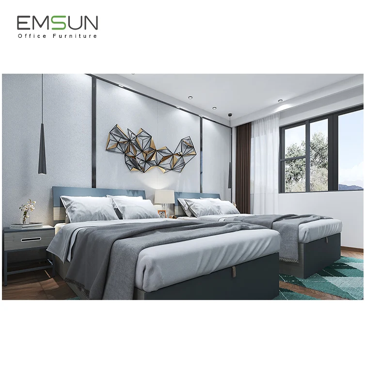 
Newly design fancy luxury european style bedroom bed set engineering furniture 