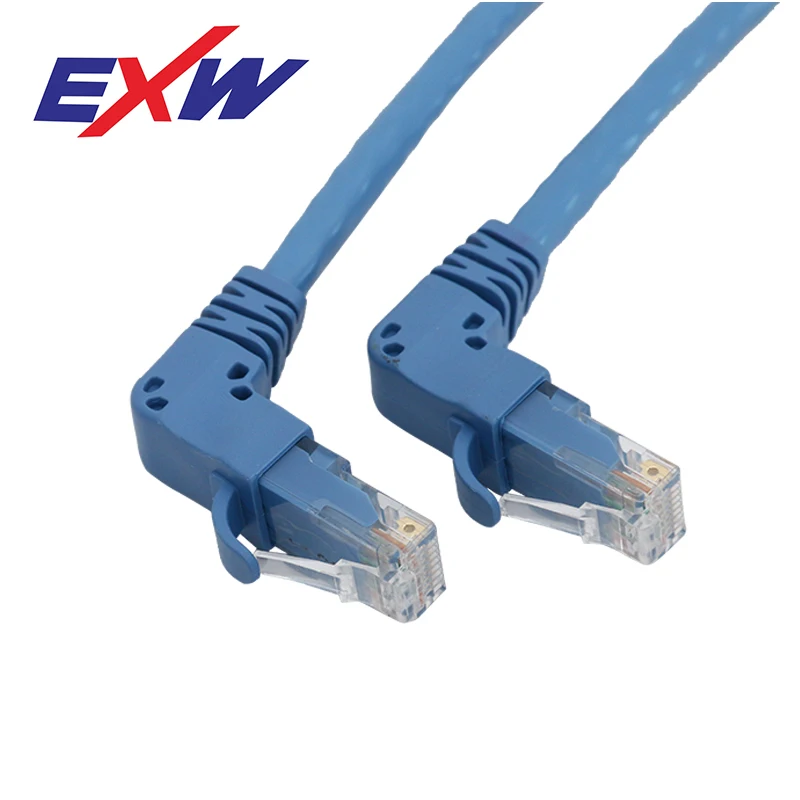 Высокое качество OEM Cat 6 неэкранированный UTP угловой LAN патч-корд кабели