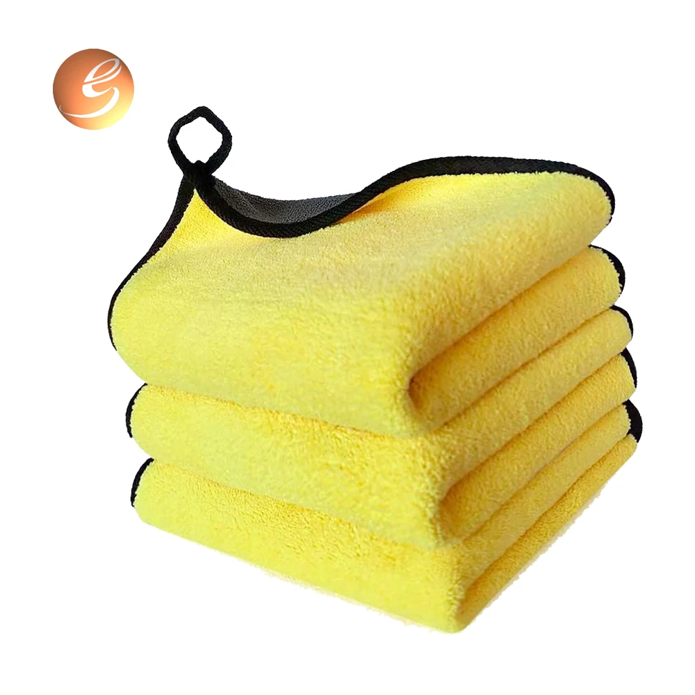 Custom China Thickened Coral Velvet Two Color Double Sided Scratch Free Microfiber Car Cleaning Towels