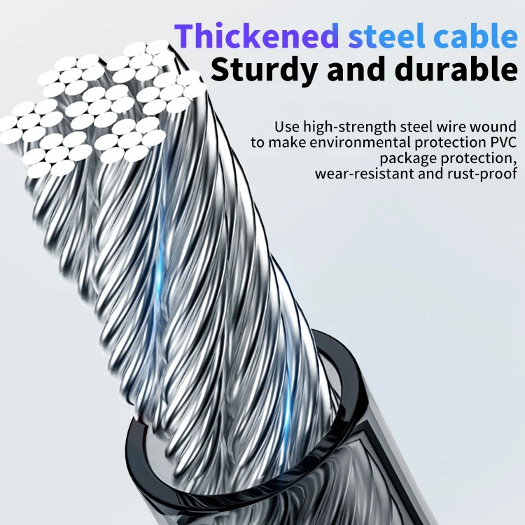 Xunting 1.0/1.2/1.5M High Security Bike Cable Lock Fashionable Bicycle Wire Foldable Lock Road Mountain Bike Cycling Safety Key