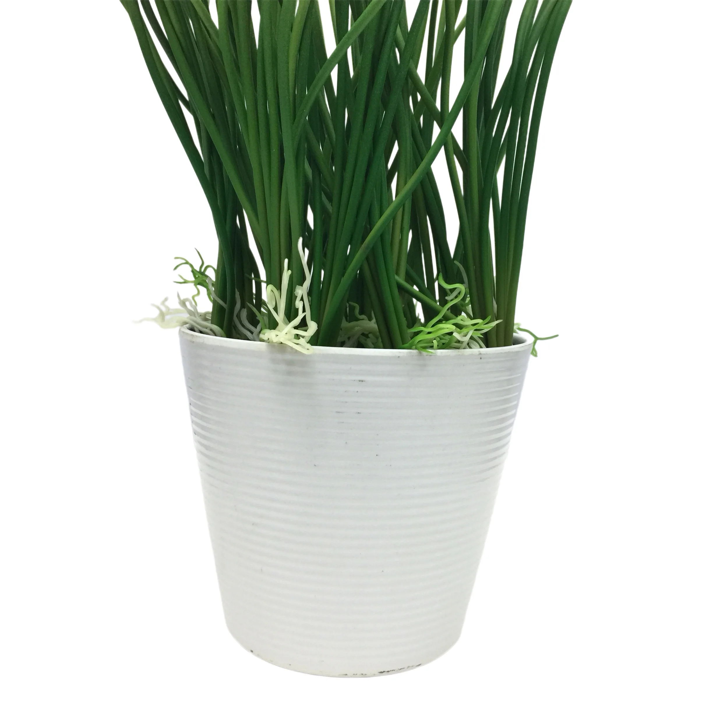 Shallots Artificial Plants With Pot Set, Artificial Bonsai Pots Cheap Pot