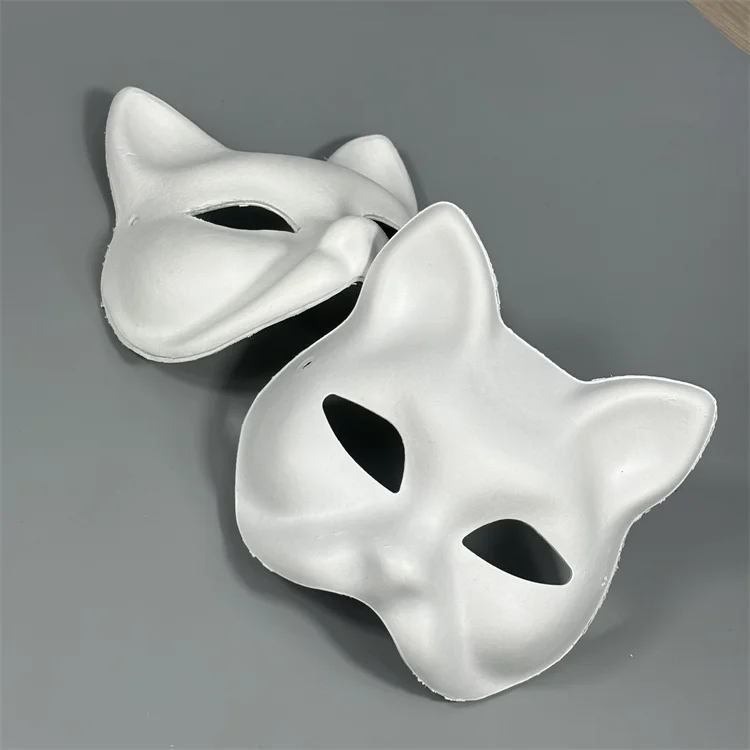 Halloween Fox Mask DIY Blank Animal Craft Mask for Cosplay Masquerade Parties Costume Accessory