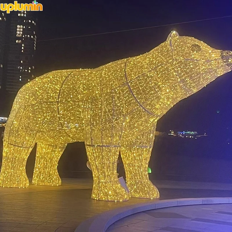 Christmas Decoration Led Deer 3d Led Outdoor Christmas Polar Bear Motif Light For Christmas Decoration