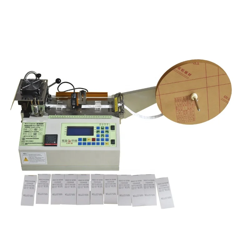 Автоматическая машина для резки этикеток одежды, машина для резки атласной ленты, горячая и холодная