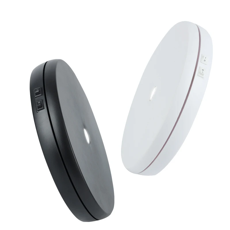 25cm Led Light 360 Degree Electric Rotating Turntable for Photography, Max Load 15kg 220V 110V Softbox Light Kit