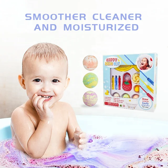 Akiaco beauty supplies shower soap rainbow diy packaging natural organic kids bath bomb gift set