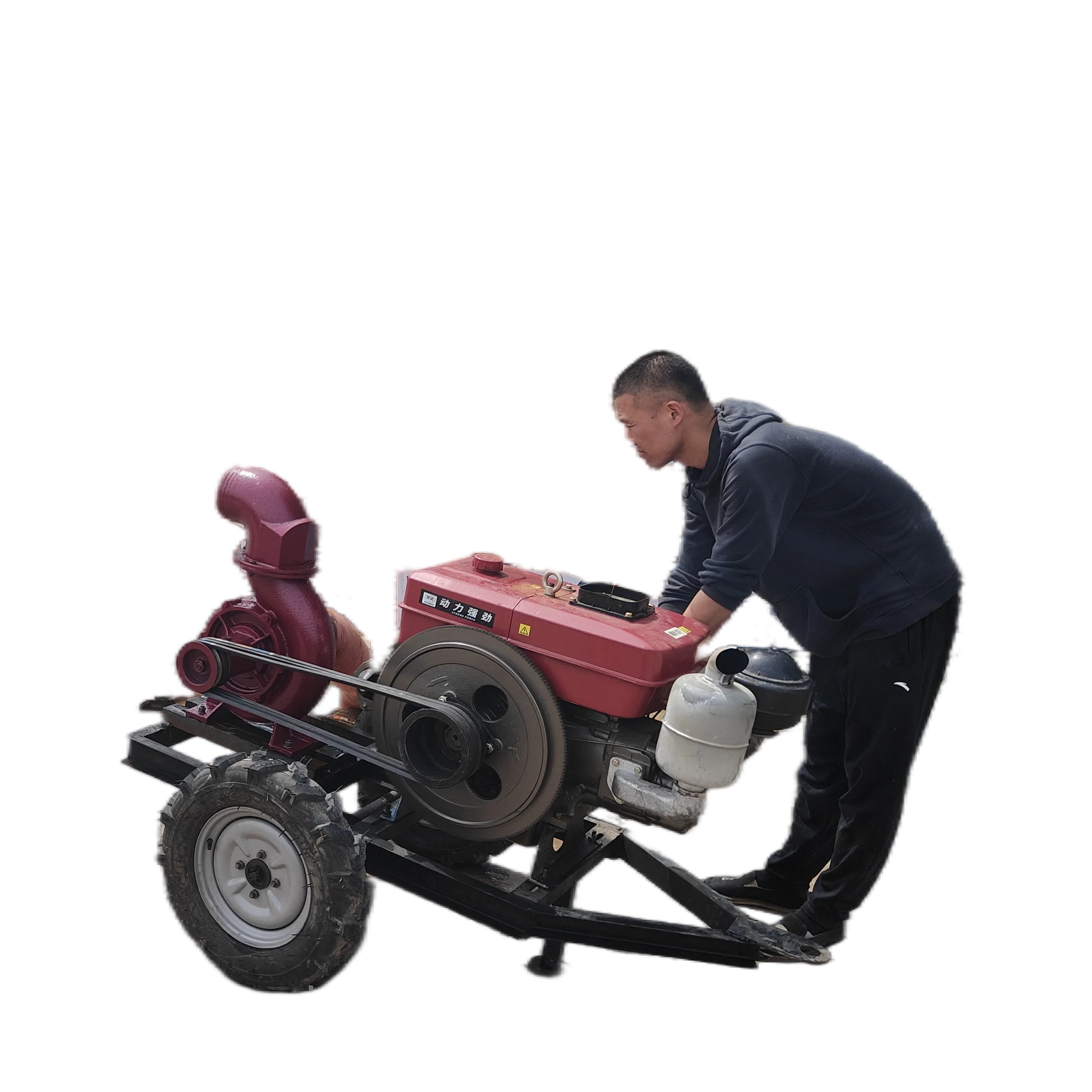 6inch 12HP diesel pump unit centrifugal all iron pump for farm irrigation