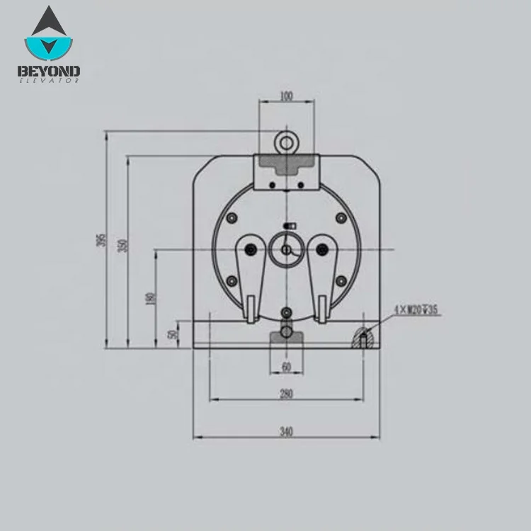 Shopping mall elevator traction machine Monadrvie  /MGD120/1150KG/1250KG/1350KG/1600KG/15--20persons/elevator gealess motor