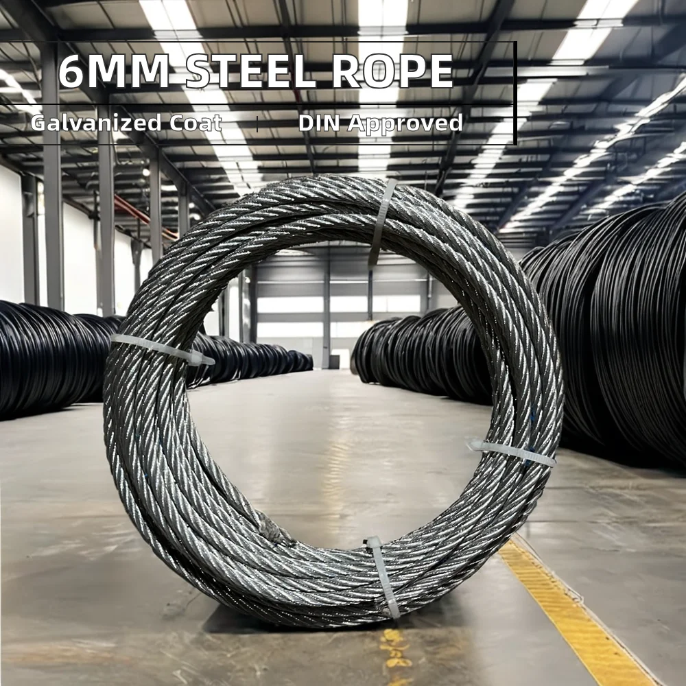 High Quality High Carbon Steel 6x12+7fc Galvanized Wire Rope Best Selling with High Tensile Strength 11mm