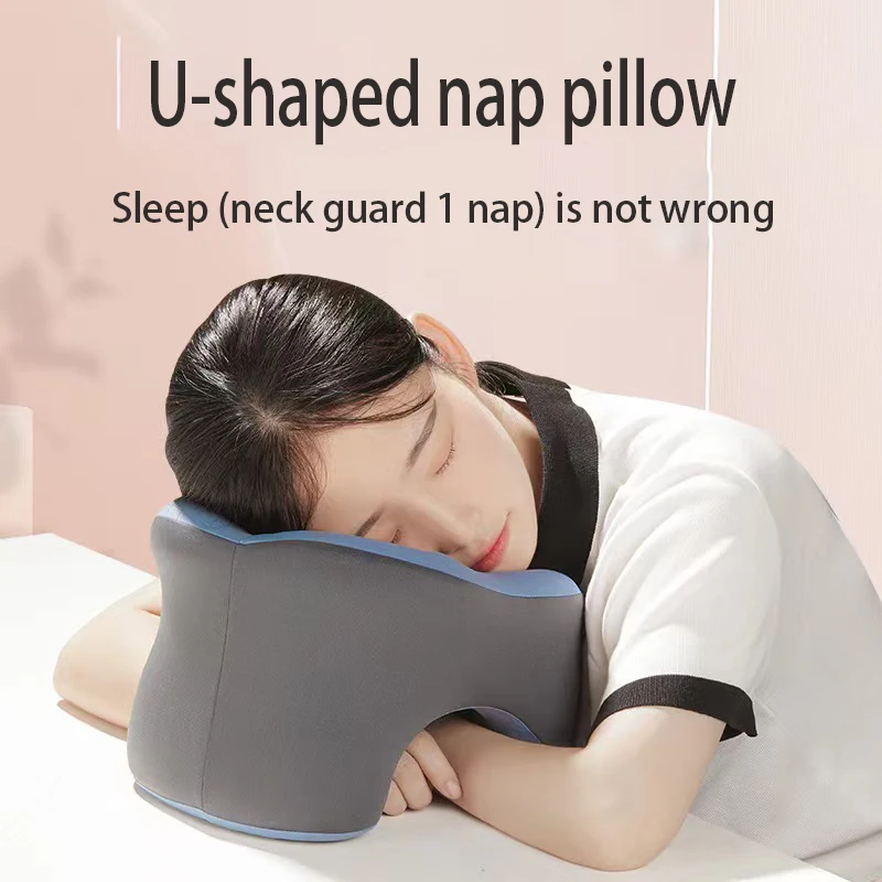 Factory price memory foam U shaped pillow Face down pillow comfortable and soft office nap pillow